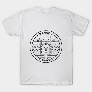 Bangor University, North Wales Emblem - White T-Shirt